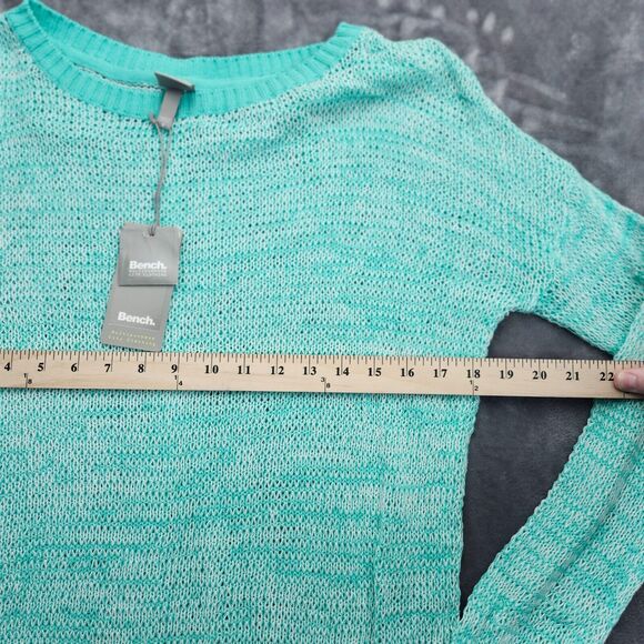 Bench Urban Wear Womens Long Sleeve Loose Knit Sweater Green Size Small - Picture 7 of 9